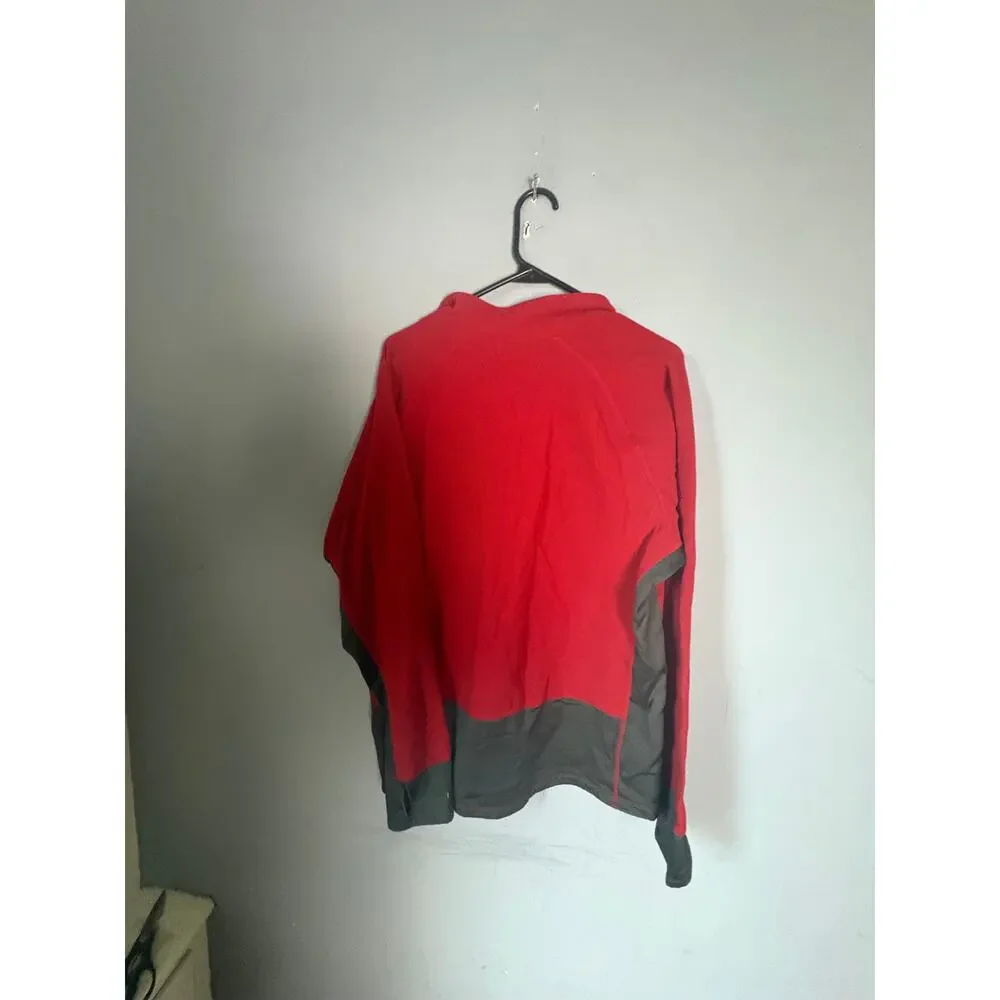 The North Face Full Zip Jacket Mens Red Gray Size XL Read
